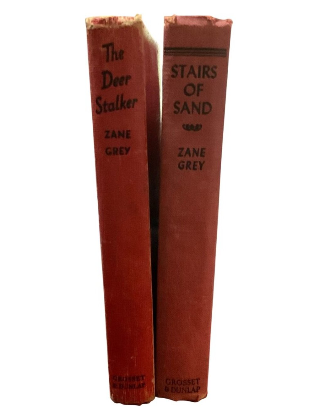 Atq Zane Grey The Deer Stalker and Stairs Of Sand Hardcover Books 1925 & 1928 Ed